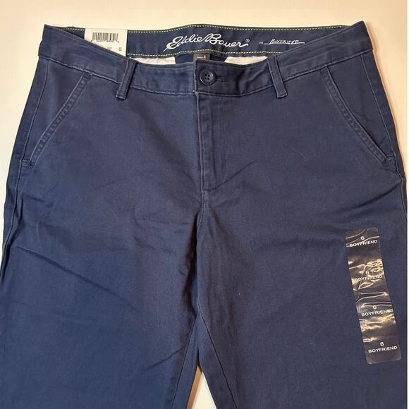 Eddie Bauer Women's Stretch Legend Wash Boyfriend Pants Size 6 - Picture 2 of 14